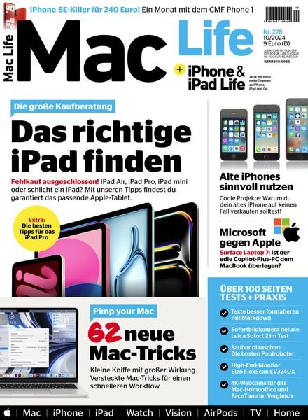 Mac Life Germany – Oktober 2024 Cover