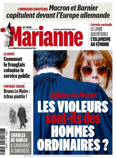 Marianne – 19 Septembre 2024 Cover