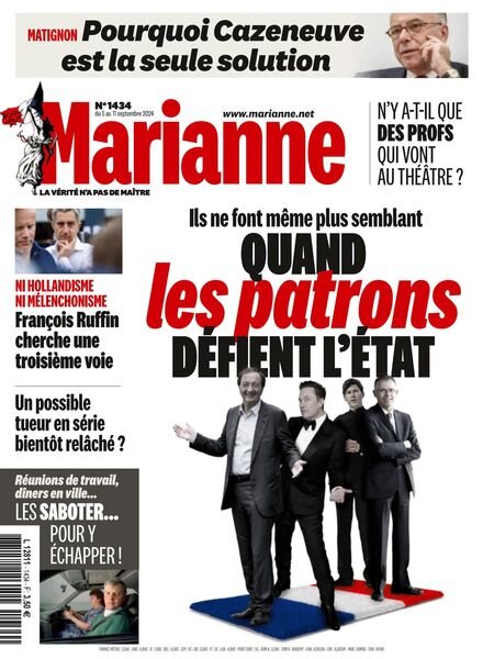 Marianne – 5 Septembre 2024 Cover