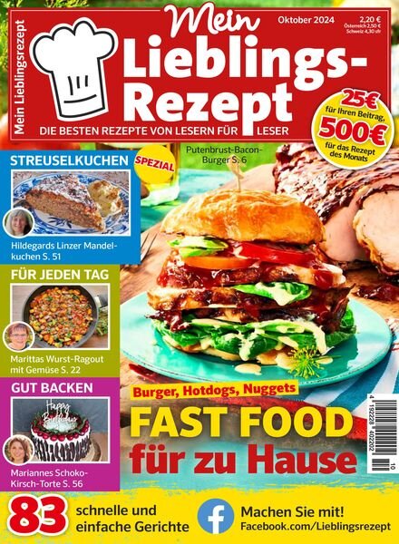Mein Lieblingsrezept – Oktober 2024 Cover