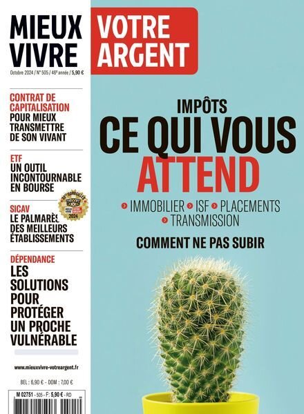 Mieux Vivre Votre Argent – Octobre 2024 Cover