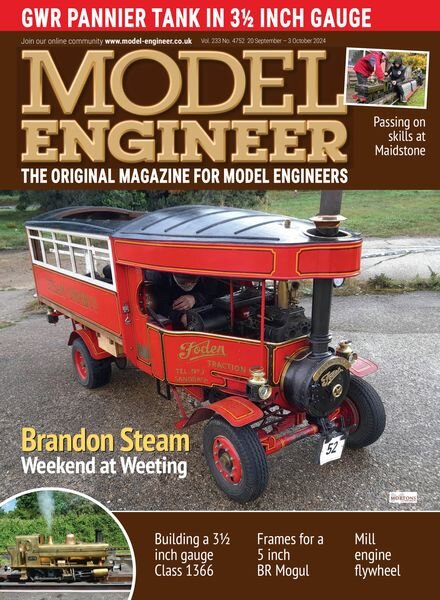 Model Engineer – Issue 4752 – 20 September 2024 Cover