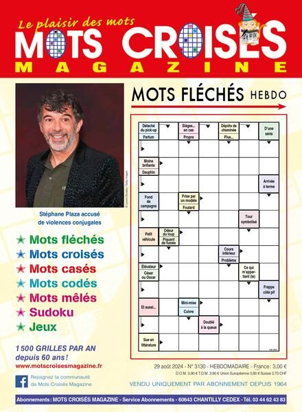Mots Croises Magazine – 29 Aout 2024 Cover