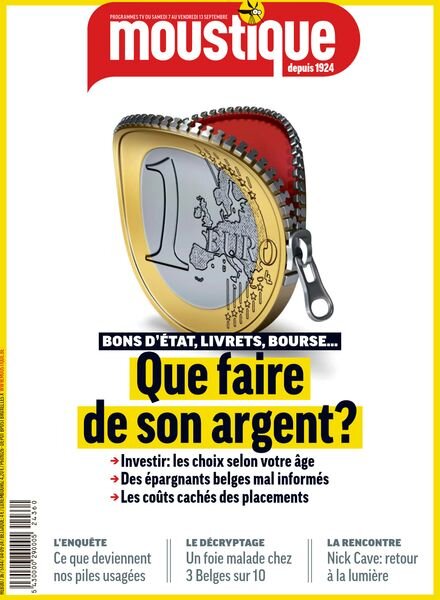 Moustique Magazine – 4 Septembre 2024 Cover