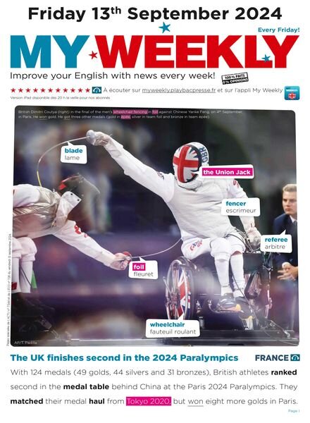 My Weekly fr – 13 Septembre 2024 Cover