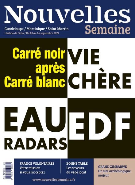 Nouvelles Semaine – 20 Septembre 2024 Cover