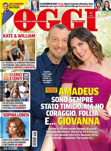 Oggi – 26 Settembre 2024 Cover