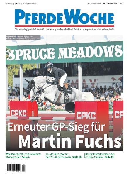 PferdeWoche – 11 September 2024 Cover
