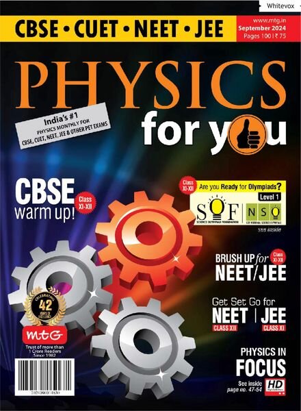 Physics For You – September 2024 Cover