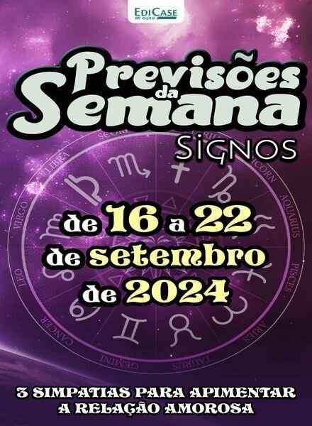 Previsoes da Semana – 16 Setembro 2024 Cover