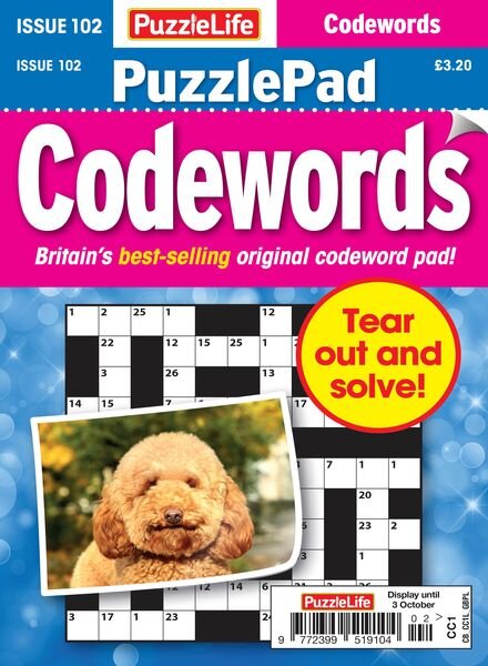 PuzzleLife PuzzlePad Codewords – Issue 102 2024 Cover