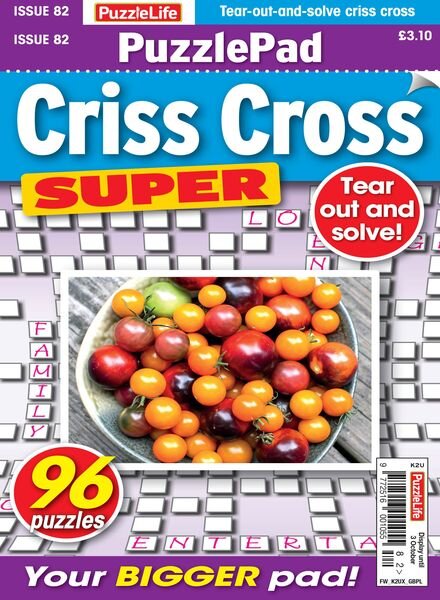 PuzzleLife PuzzlePad Criss Cross Super – Issue 82 2024 Cover