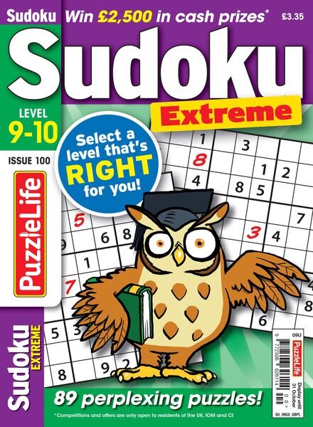 PuzzleLife Sudoku Extreme – Issue 100 2024 Cover