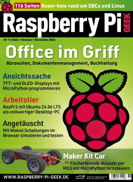 Raspberry Pi Geek Magazin – Oktober 2024 Cover