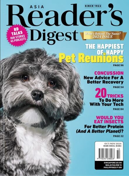 Reader’s Digest Asia – October – November 2024 Cover