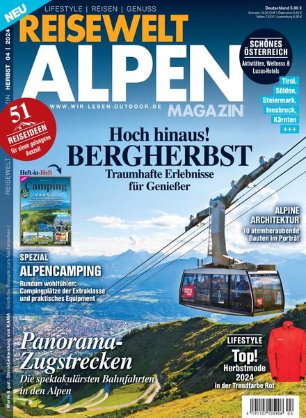 Reisewelt Alpen Magazin – Herbst 2024 Cover
