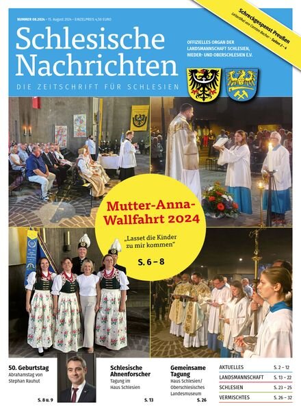 Schlesische Nachrichten – Nr 8 2024 Cover
