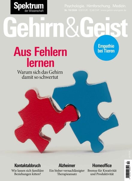 Spektrum Gehirn&Geist – Oktober 2024 Cover