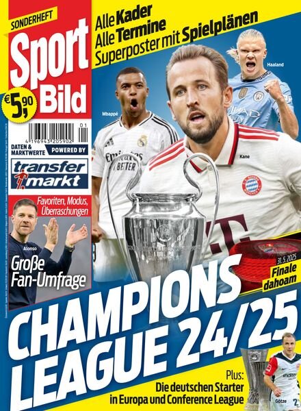 Sport Bild Sonderheft – Champions League 2024-2025 Cover