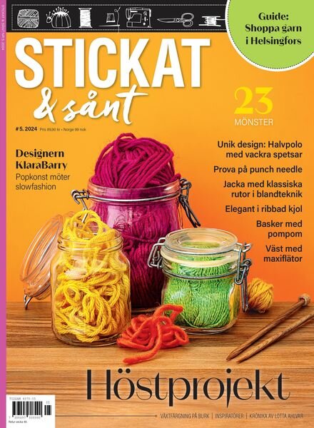 Stickat & Sant – September 2024 Cover