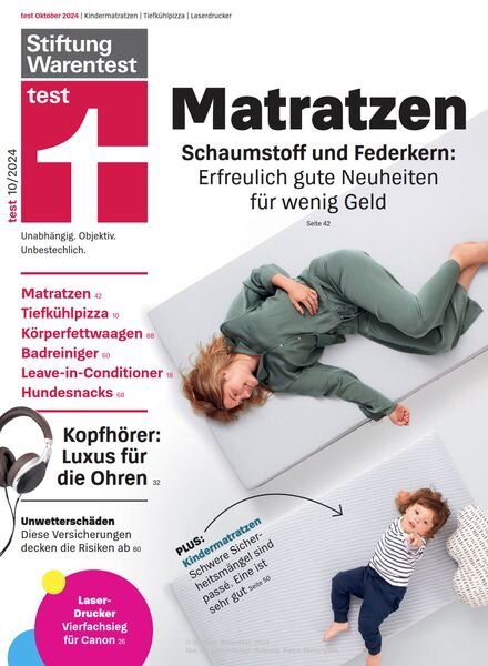 Stiftung Warentest Test – Oktober 2024 Cover