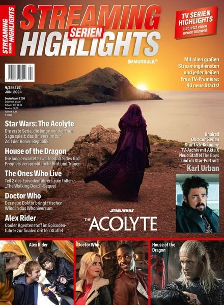 Streaming Serien Highlights – Juni 2024 Cover