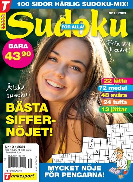 Sudoku for Alla – 4 September 2024 Cover