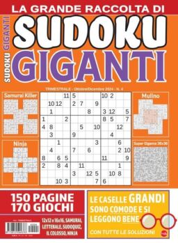 Sudoku Giganti – Ottobre-Dicembre 2024
