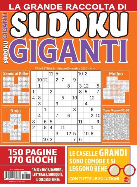 Sudoku Giganti – Ottobre-Dicembre 2024 Cover