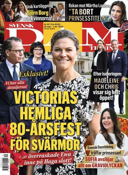 Svensk Damtidning – 23 September 2024 Cover