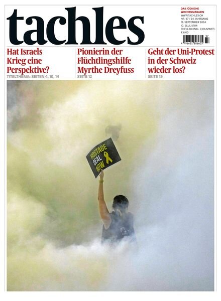 Tachles – 13 September 2024 Cover
