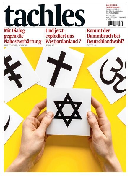 Tachles – 30 August 2024 Cover