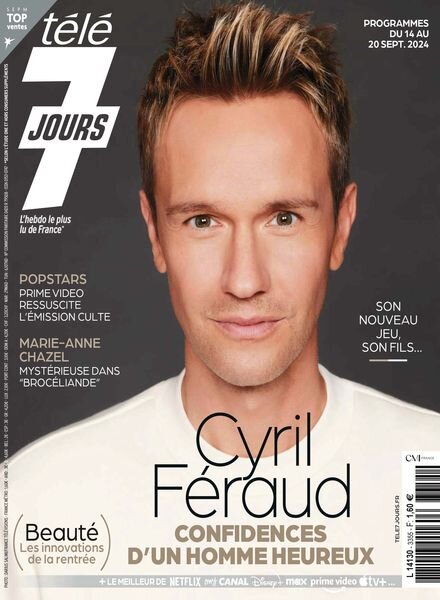 Tele 7 Jours – 9 Septembre 2024 Cover