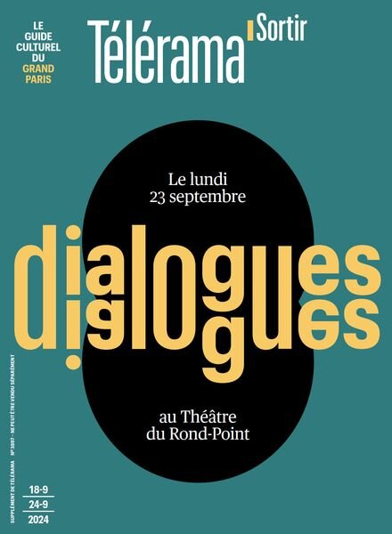 Telerama Sortir – 18 Septembre 2024 Cover