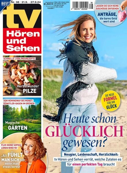 TV Horen und Sehen – 13 September 2024 Cover