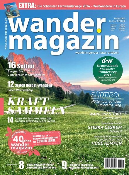 Wandermagazin – Herbst 2024 Cover