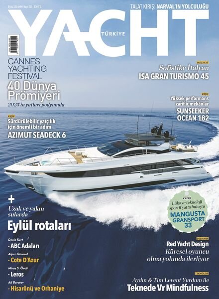 Yacht Turkiye – 1 Eylul 2024 Cover