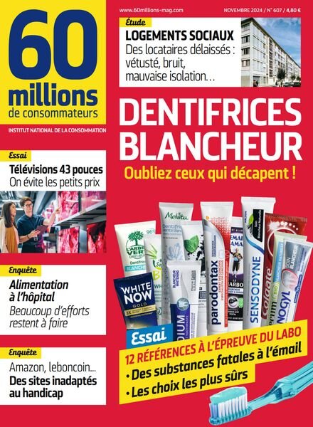 60 Millions de Consommateurs – Novembre 2024 Cover
