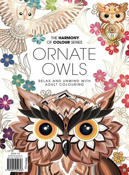 Colouring Book – Ornate Owls 2024 Cover