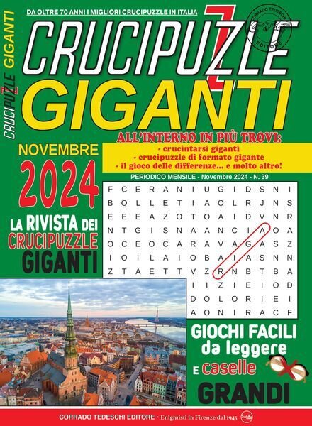 Crucipuzzle Giganti – Novembre 2024 Cover