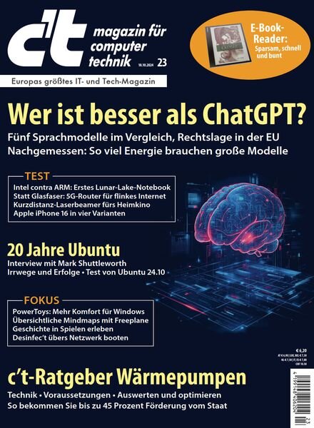 c’t Magazin – 18 Oktober 2024 Cover