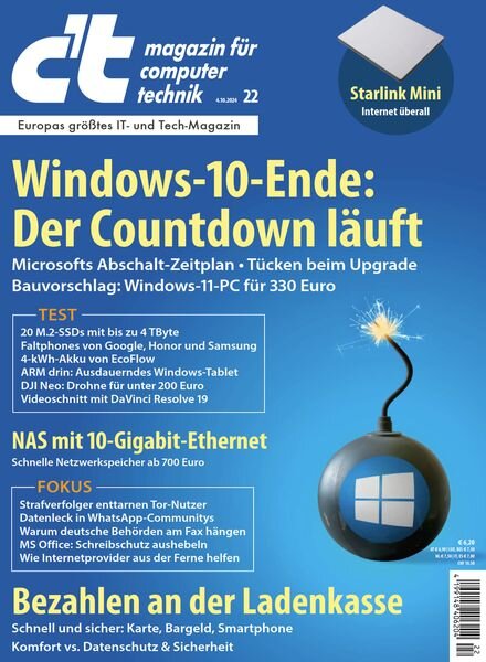 c’t Magazin fur Computertechnik – 04 Oktober 2024 Cover