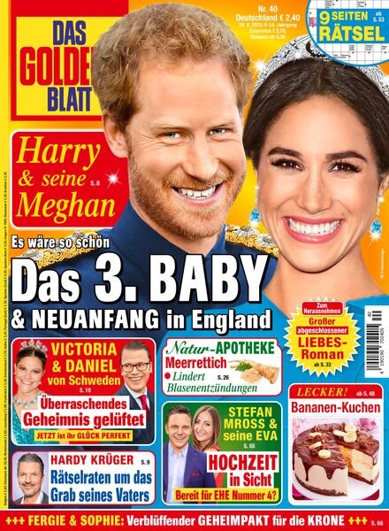 Das Goldene Blatt – 28 September 2024 Cover