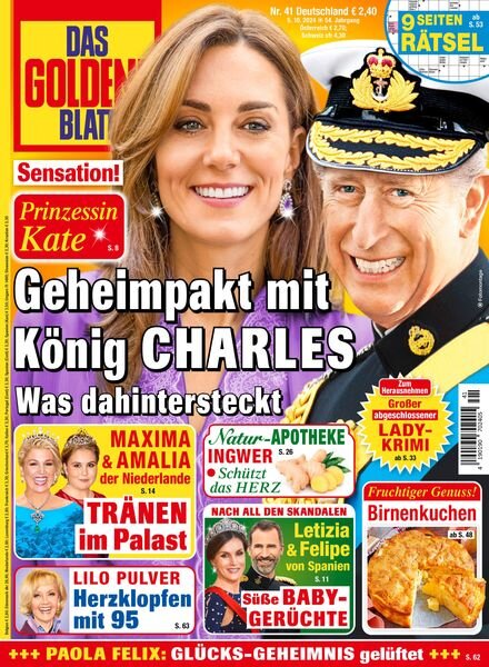 Das Goldene Blatt – 5 Oktober 2024 Cover