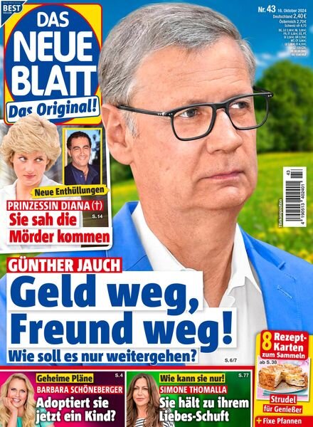 Das Neue Blatt – 16 Oktober 2024 Cover