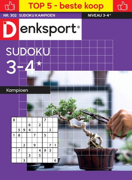Denksport Sudoku 3-4 kampioen – 1 Oktober 2024 Cover
