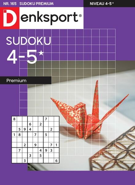 Denksport Sudoku 4-5 premium – 24 Oktober 2024 Cover