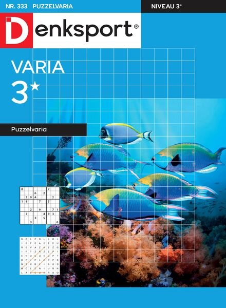 Denksport Varia 3 Puzzelvaria – 24 Oktober 2024 Cover