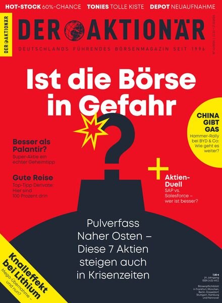 Der Aktionar – 11 Oktober 2024 Cover