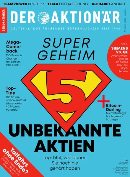 Der Aktionar – 19 Oktober 2024 Cover